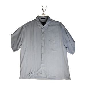 Alfani short Sleeve Shirt, Blue/White Print Design XL